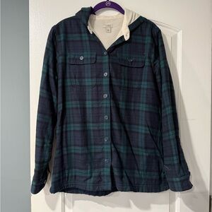 Green and Blue Plaid Shacket